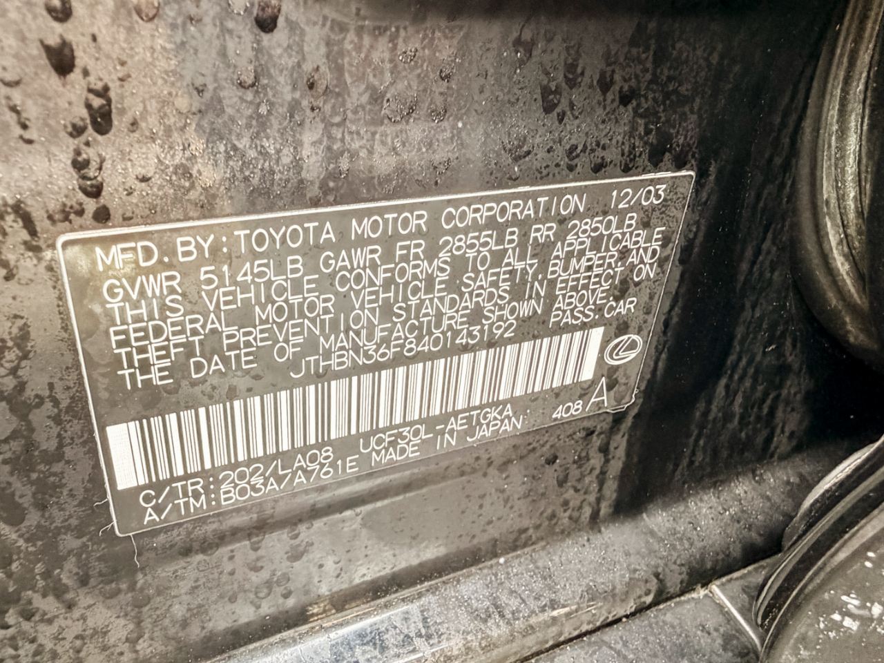 Lexus LS 430 Sedan 2004