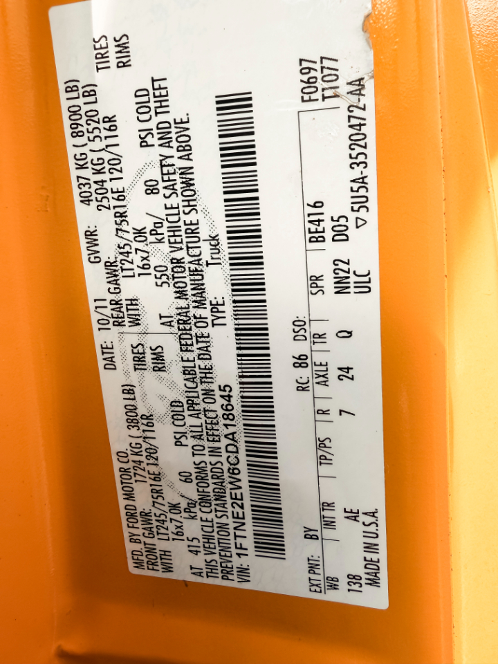 Ford Econoline E-250 2012