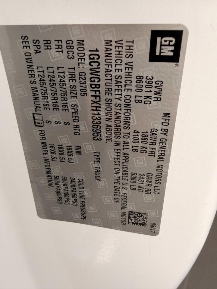 Chevrolet Express 2500 Cargo Extended 2017