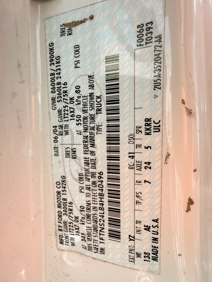 Ford Econoline E-250 Extended 2004