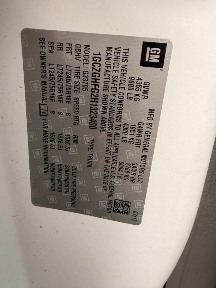 Chevrolet Express 3500 Cargo Extended 2017