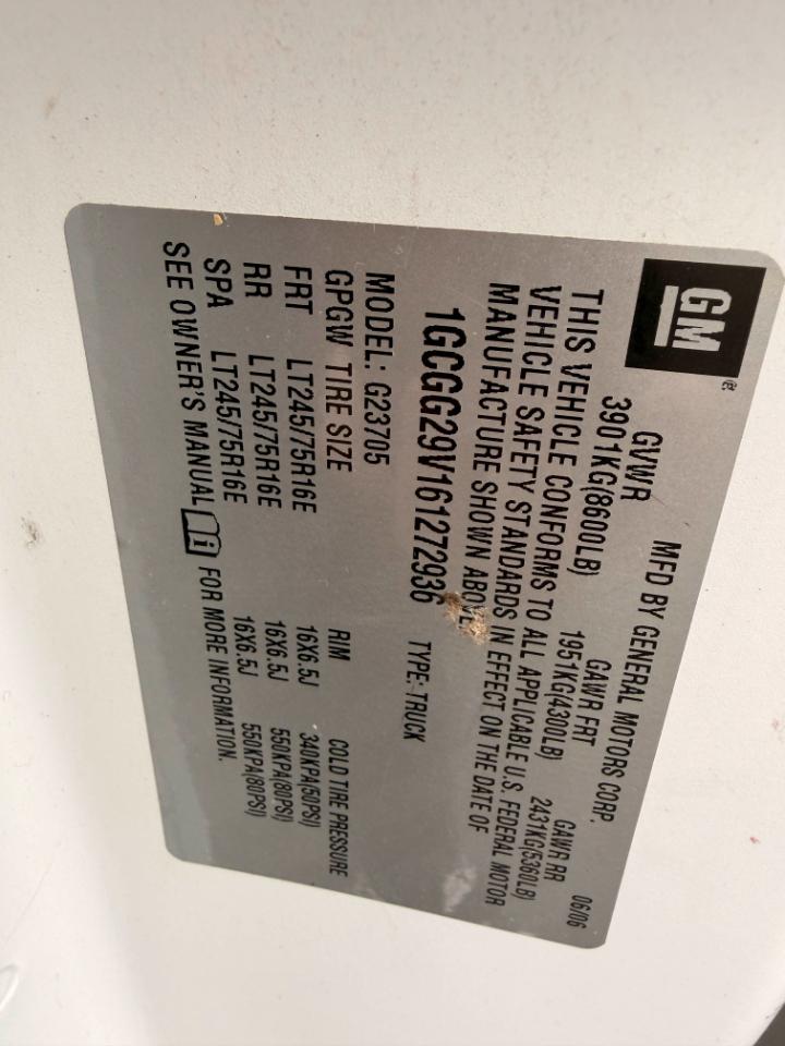 Chevrolet Express 2500 Extended Cargo 2006