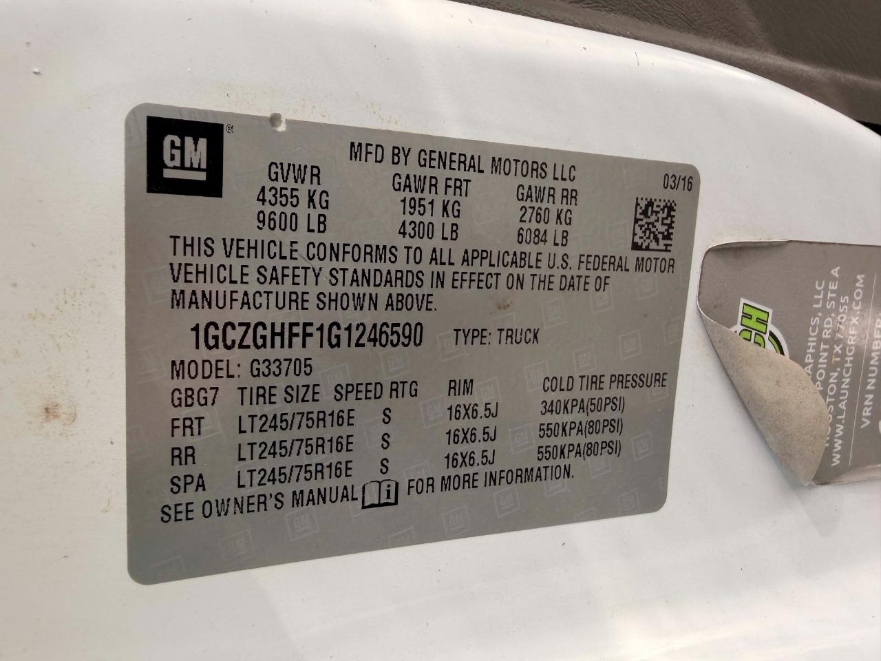 Chevrolet Express 3500 Cargo Extended 2016