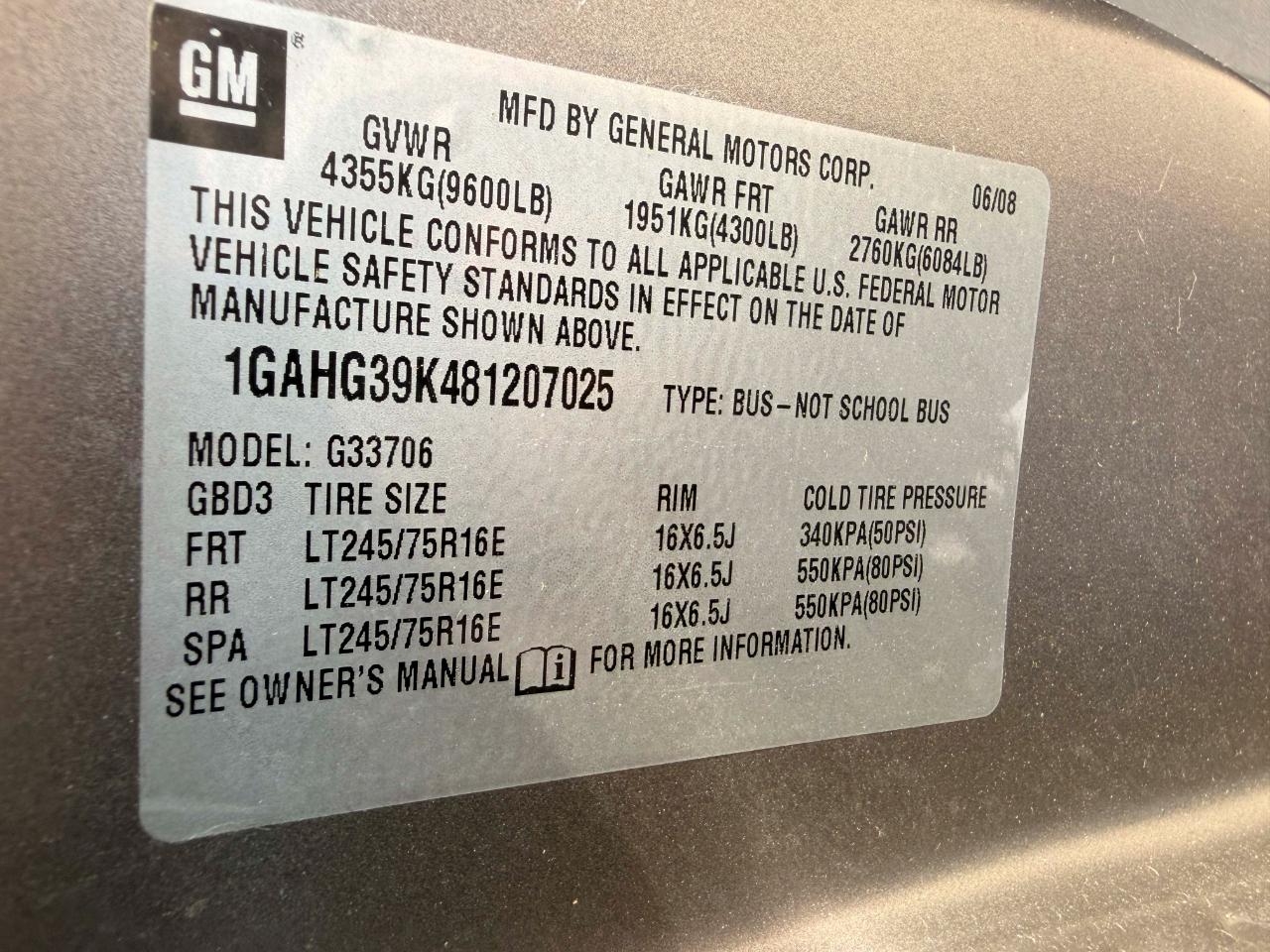 Chevrolet Express LS 3500 Extended 2008
