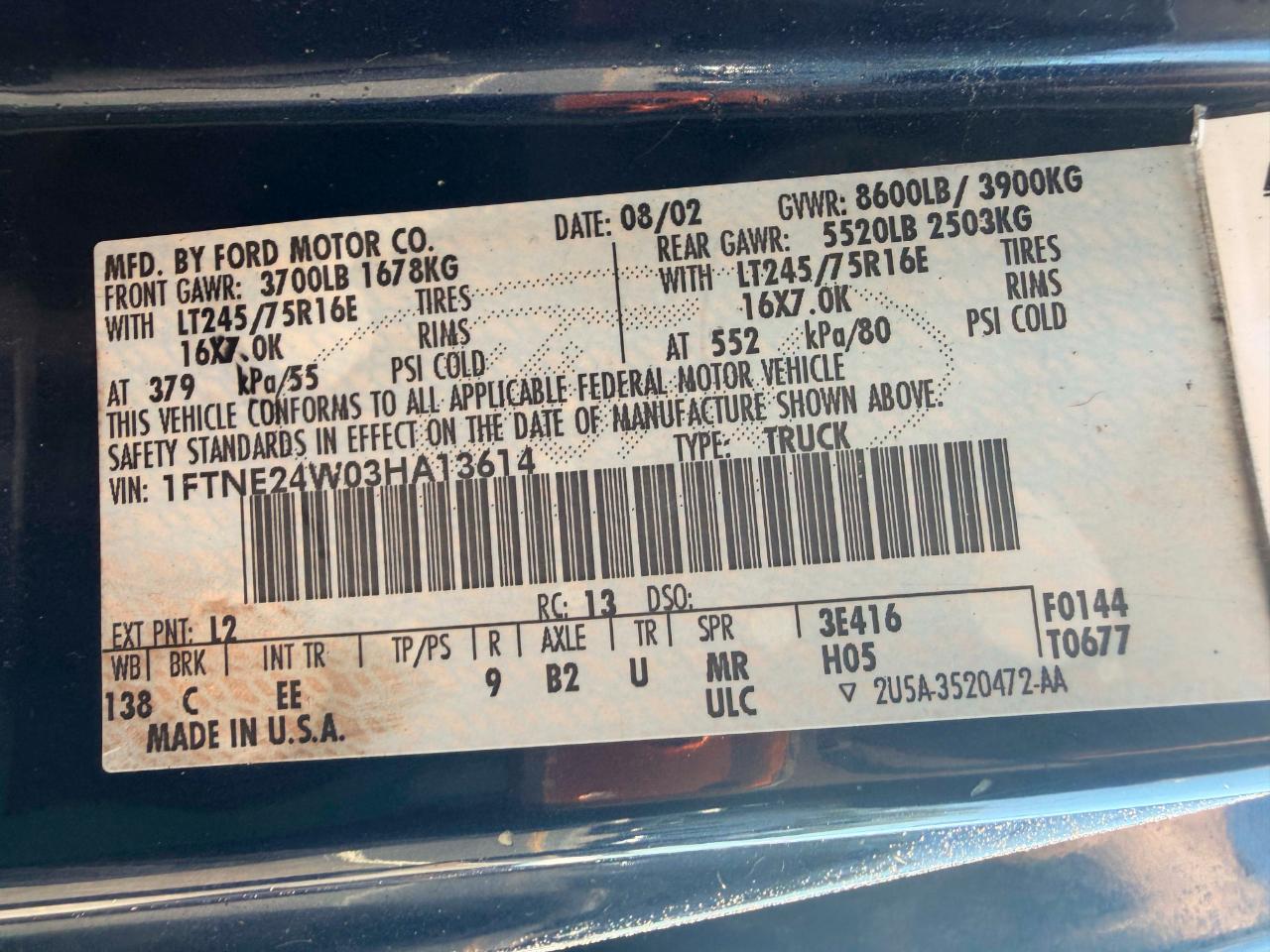 Ford Econoline E-250 2003