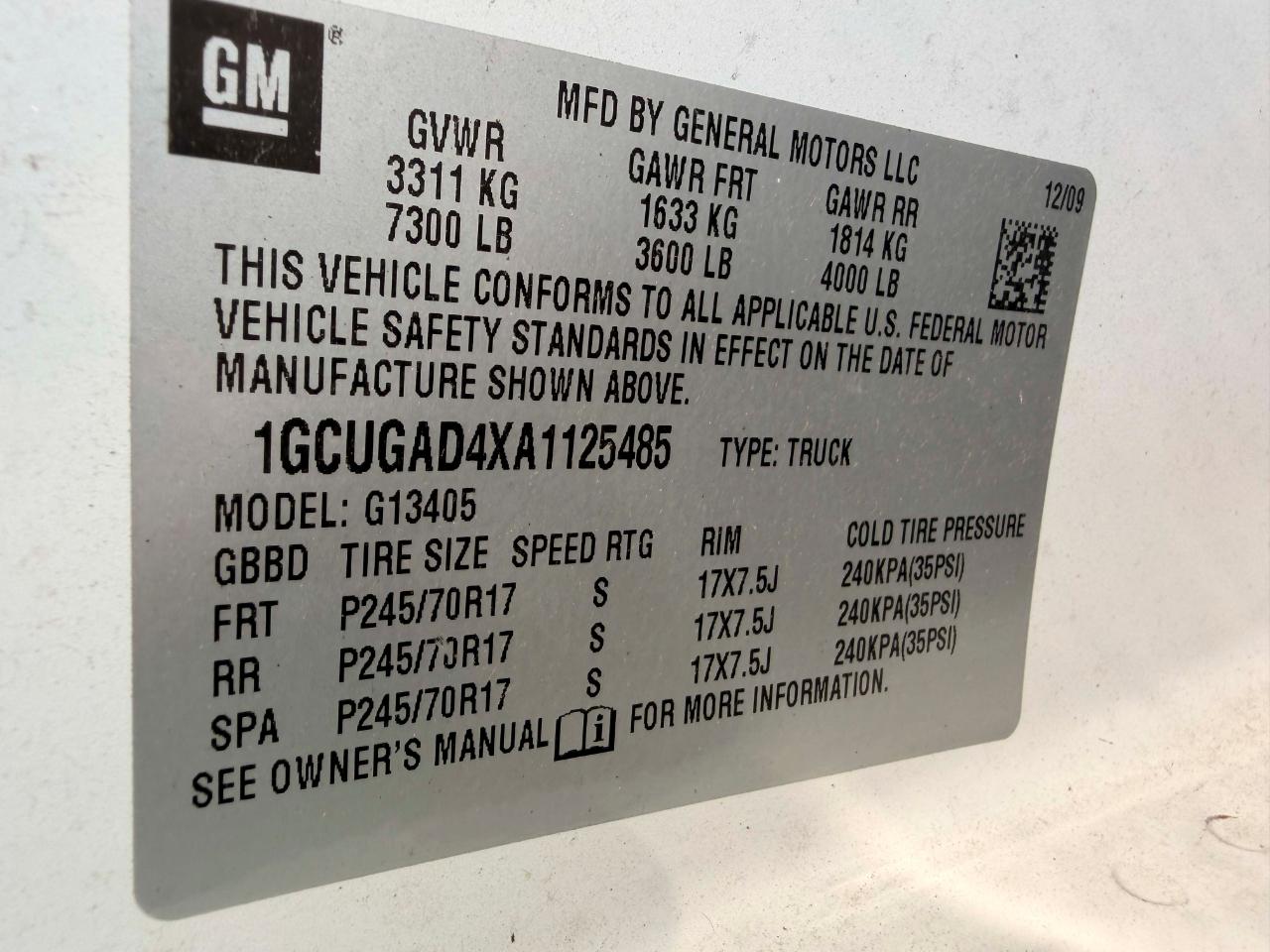2010 Chevrolet Express 1500 Cargo
