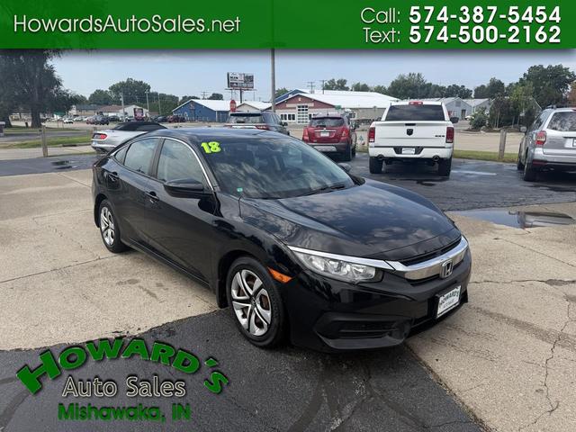 Black 2018 Honda Civic Sedan Front-Wheel Drive Automatic