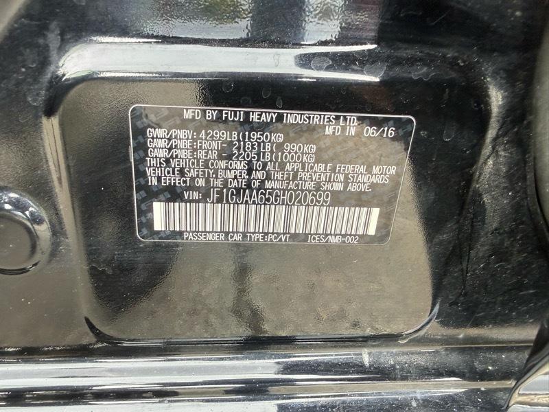 Subaru Impreza 2.0i PZEV CVT 4-Door 2016