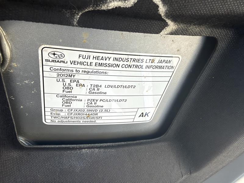 Subaru Outback 2.5i Premium 2012