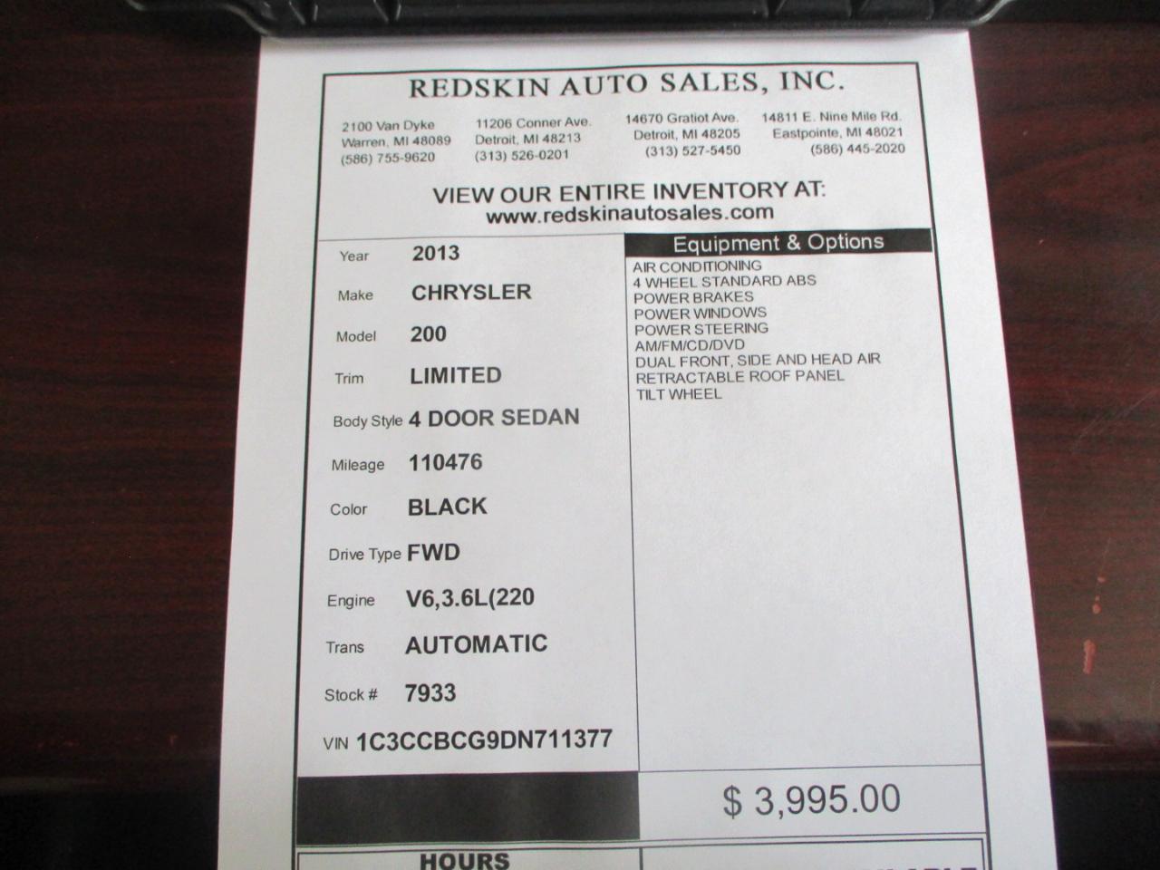 Chrysler 200 Limited 2013