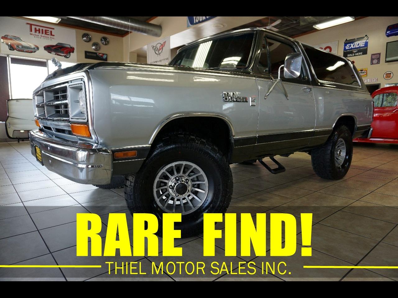 1987 Dodge Ram Charger FULL-SIZE - 2DR - 4X4 - SOUTHERN SUV!