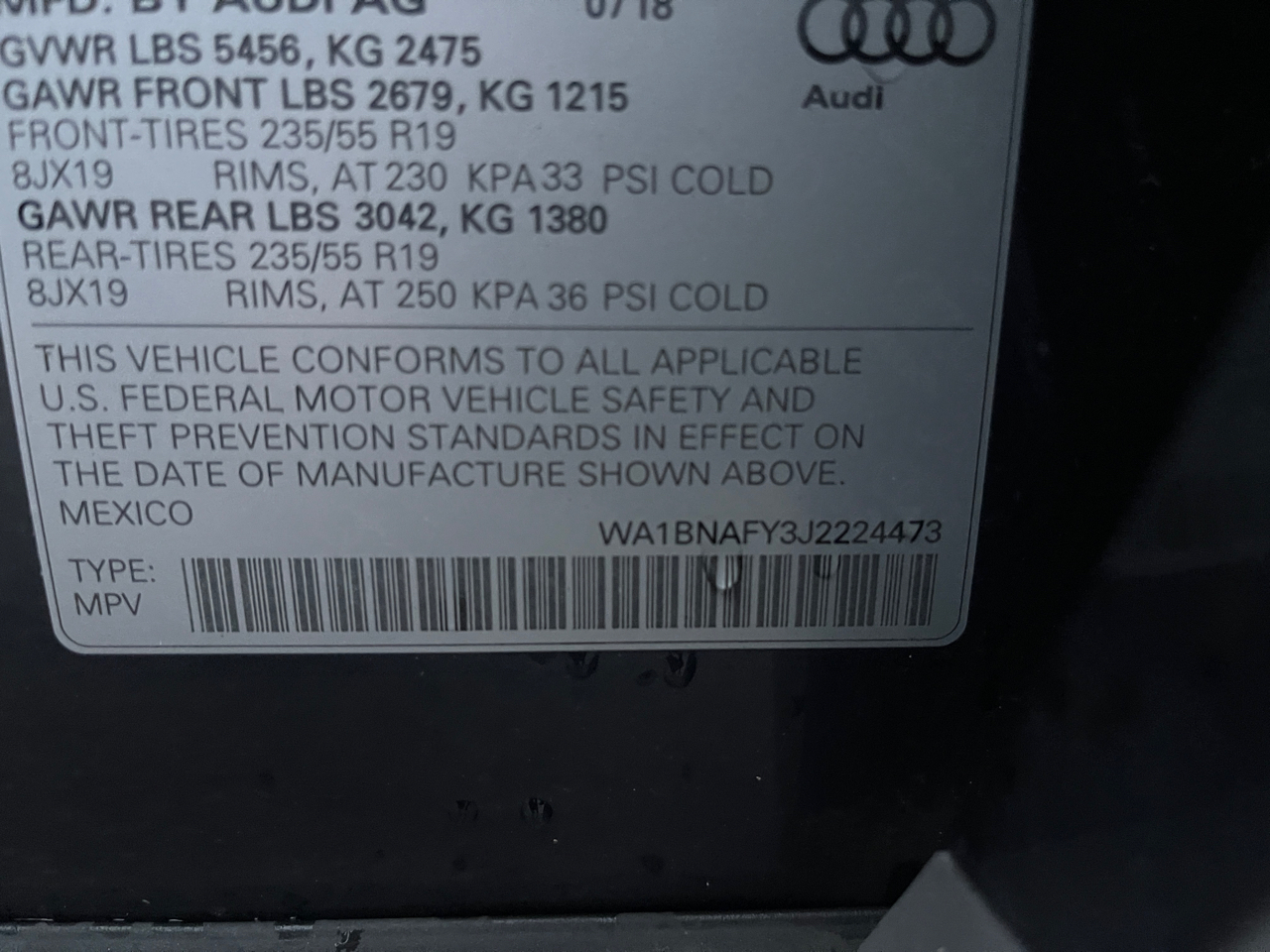 2018 Audi Q5 2.0T Premium Plus quattro