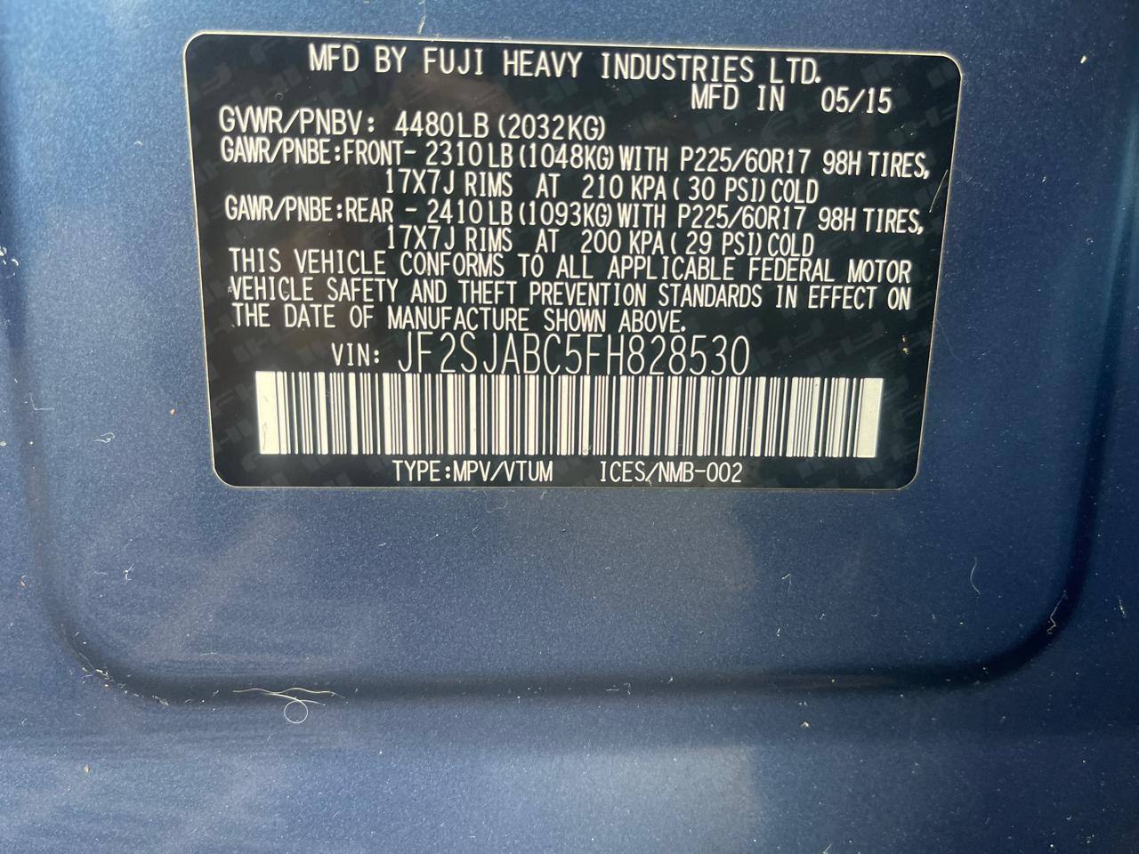 Subaru Forester 2.5i Premium 2015