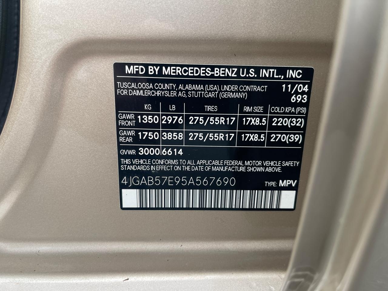 Mercedes-Benz M-Class ML350 2005