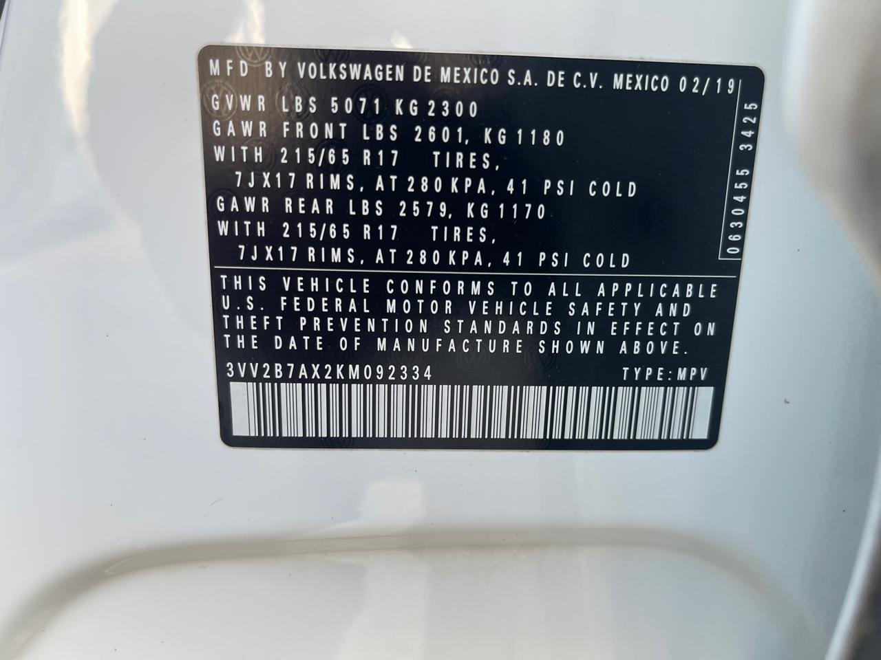 Volkswagen Tiguan SEL 4Motion AWD 2019