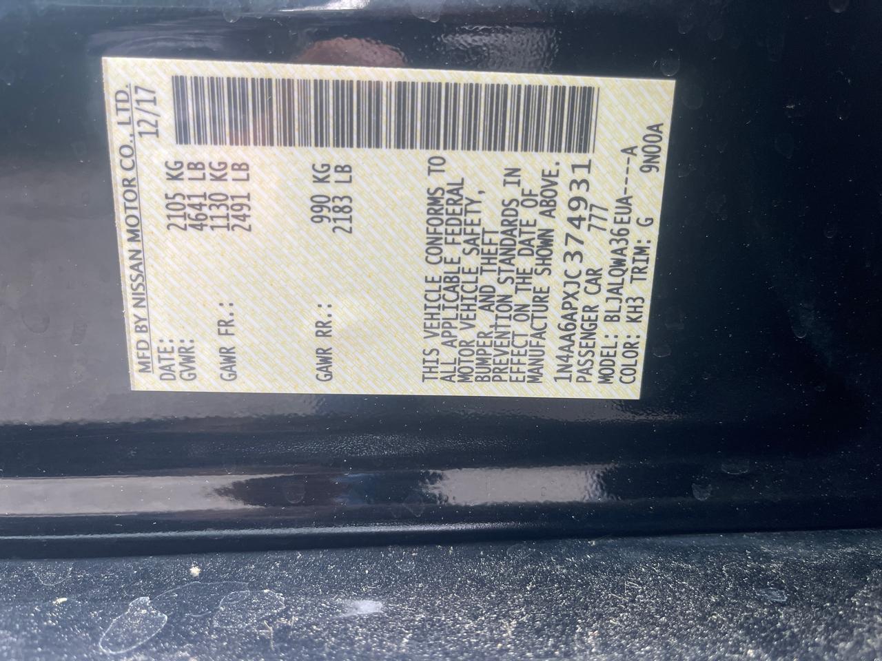 Nissan Maxima 3.5 S 2018