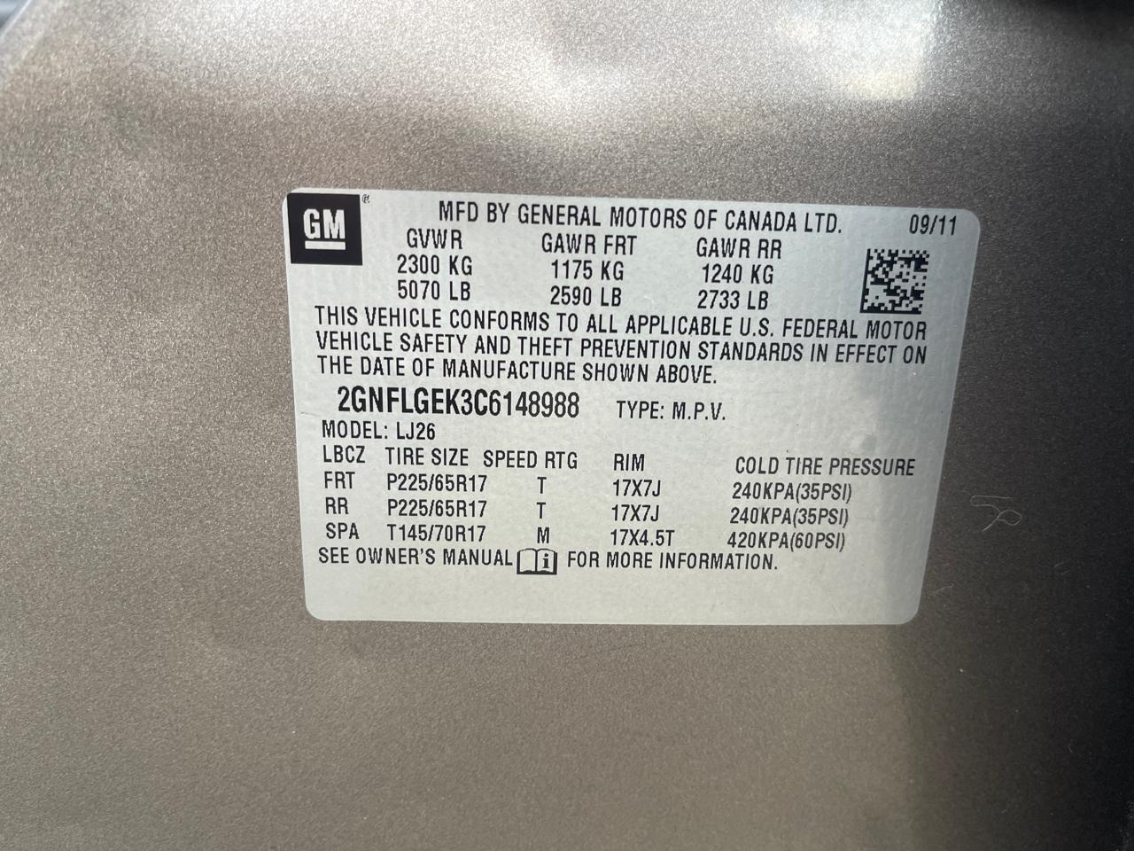Chevrolet Equinox LTZ AWD 2012
