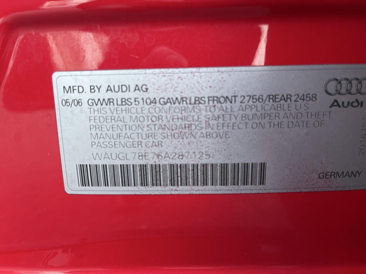 Audi S4 Sport Sedan 2006