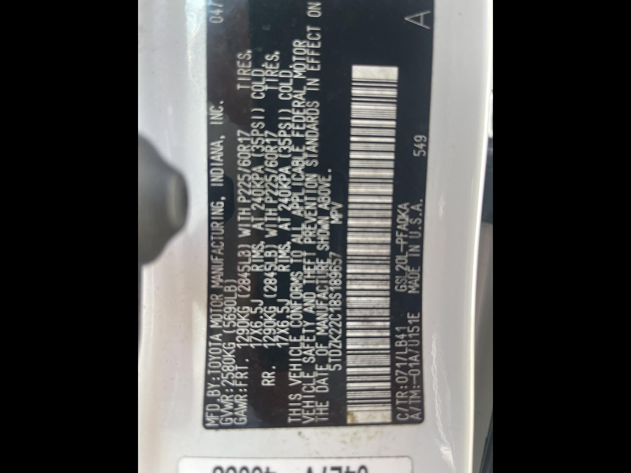 Toyota Sienna XLE Limited FWD 2008