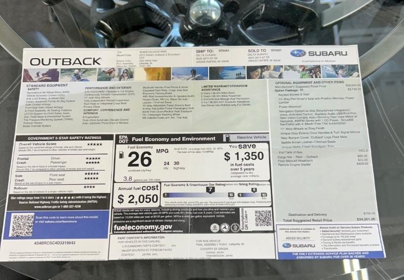 Subaru Outback 2.5i Limited 2013