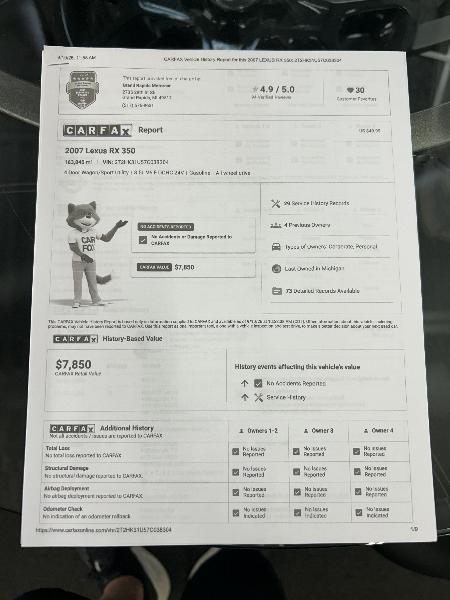 Lexus RX 350 AWD 2007