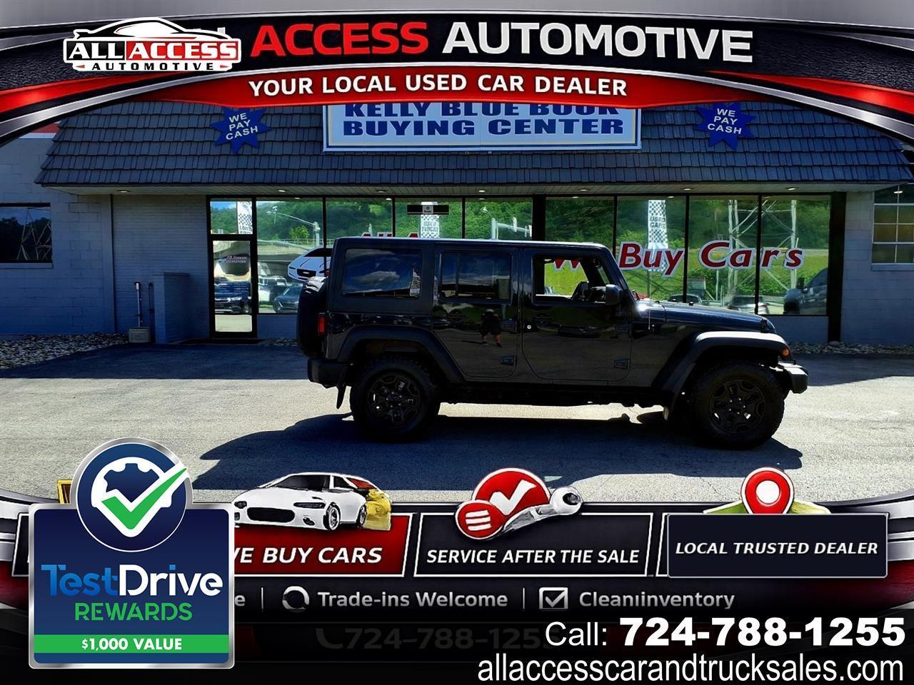2017 Jeep Wrangler Unlimited Willys Wheeler 4x4