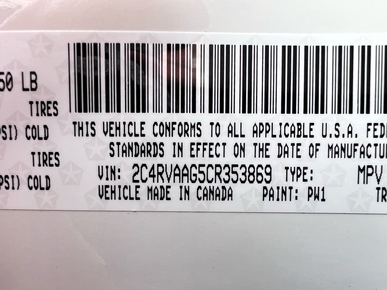 Volkswagen Routan 4dr Wgn S 2012