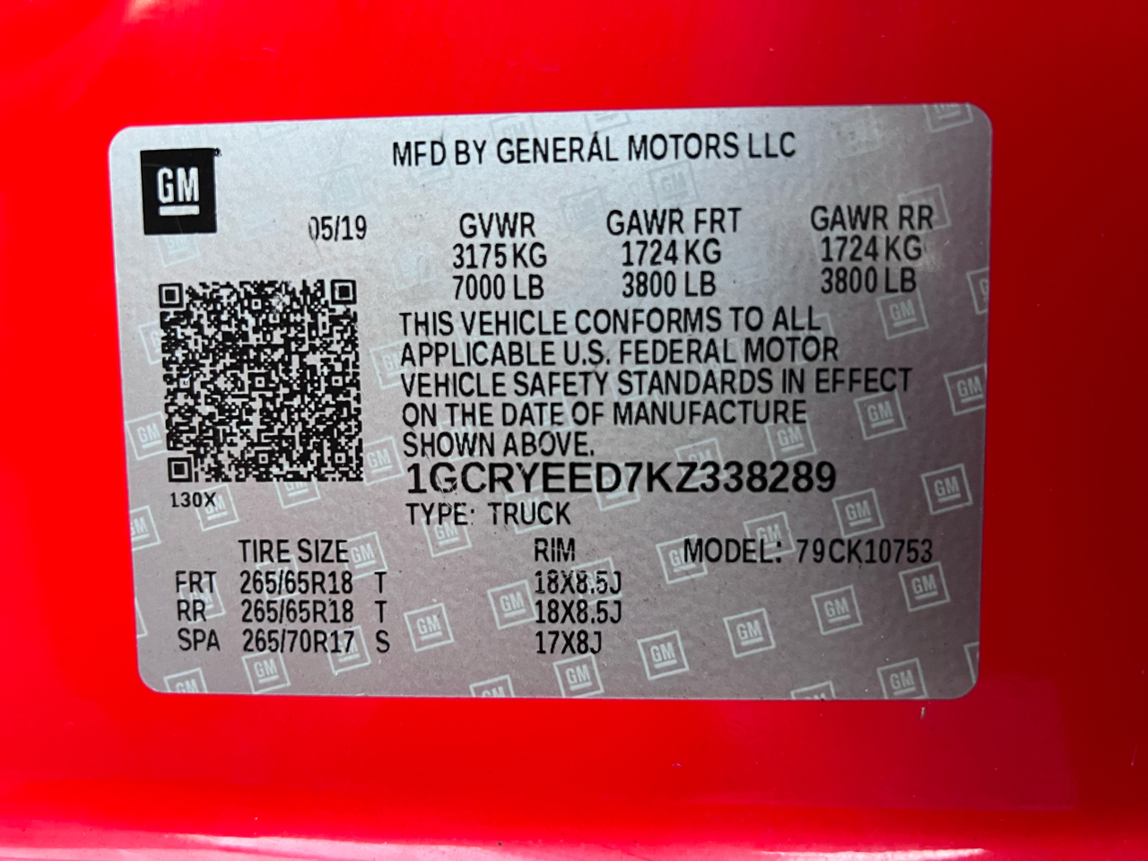 Chevrolet Silverado 1500 4WD Double Cab 147" RST 2019