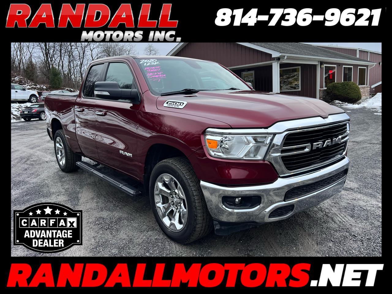 2020 RAM 1500 Big Horn 4x4 Quad Cab 6'4" Box