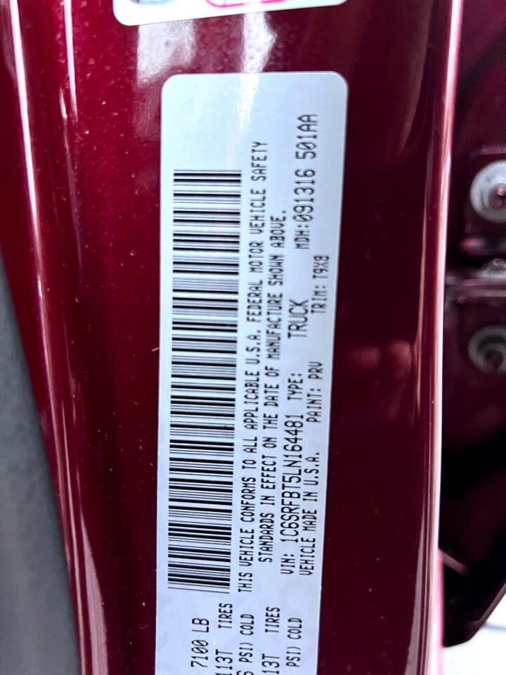 RAM 1500 Big Horn 4x4 Quad Cab 6'4" Box 2020