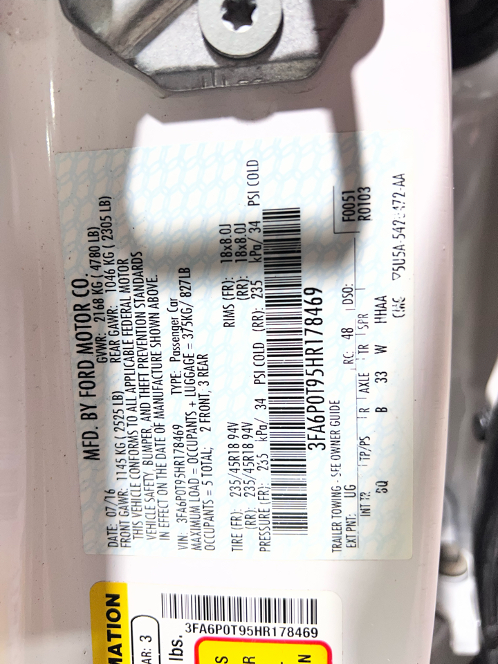 Ford Fusion SE AWD 2017