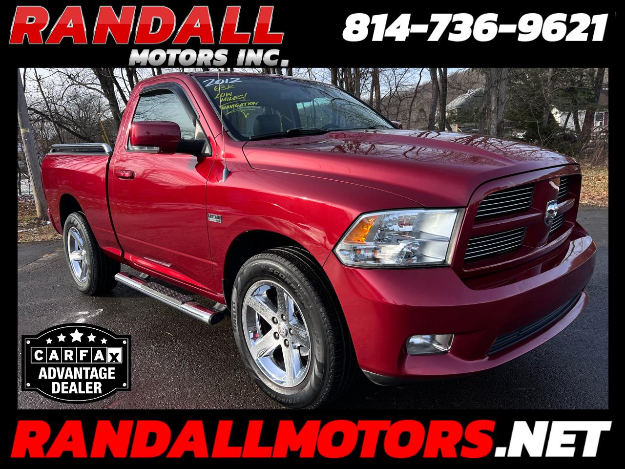 2012 RAM 1500 4WD Reg Cab 120.5" Sport