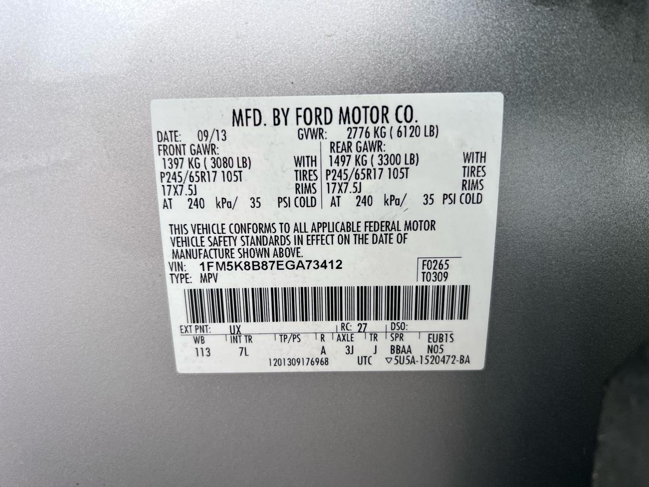 Ford Explorer 4WD 4dr Base 2014