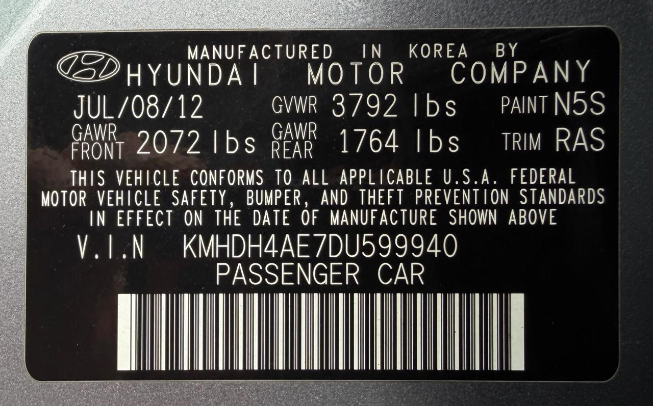 Hyundai Elantra 4dr Sdn Man GLS (Ulsan Plant) *Ltd Avail* 2013