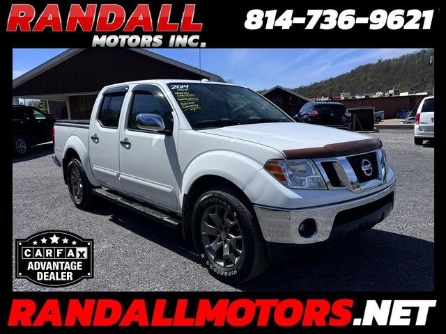 White 2014 Nissan Frontier SL Crew Cab 4WD Pickup Truck Four-Wheel Drive Automatic
