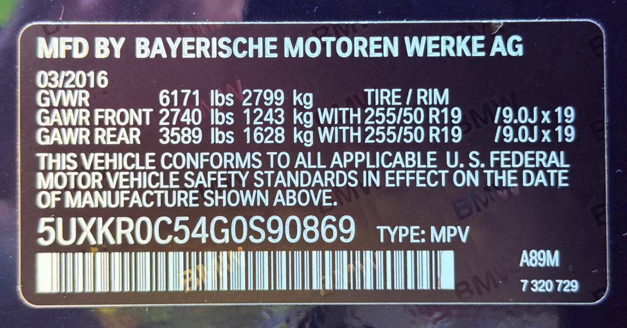 BMW X5 AWD 4dr xDrive35i 2016