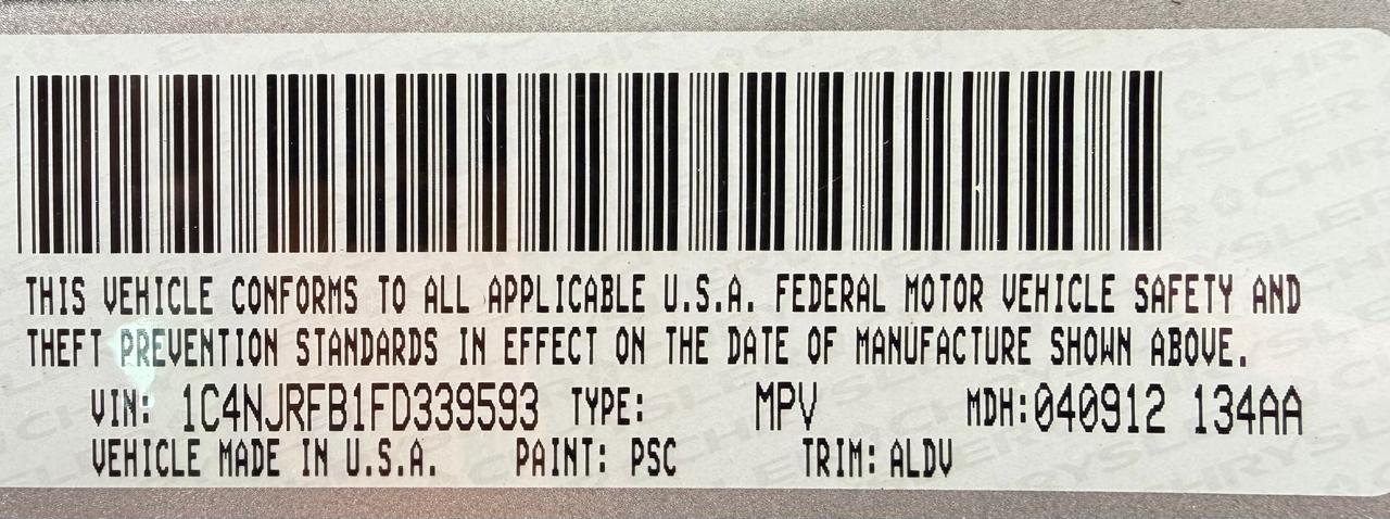 Jeep Patriot 4WD 4dr High Altitude Edition 2015