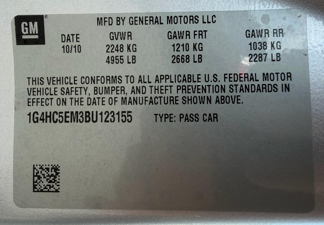 Buick Lucerne 4dr Sdn CXL 2011