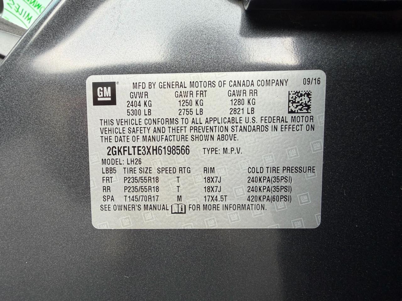 GMC Terrain AWD 4dr SLE w/SLE-2 2017