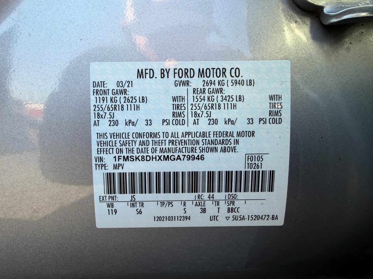 Ford Explorer XLT 4WD 2021