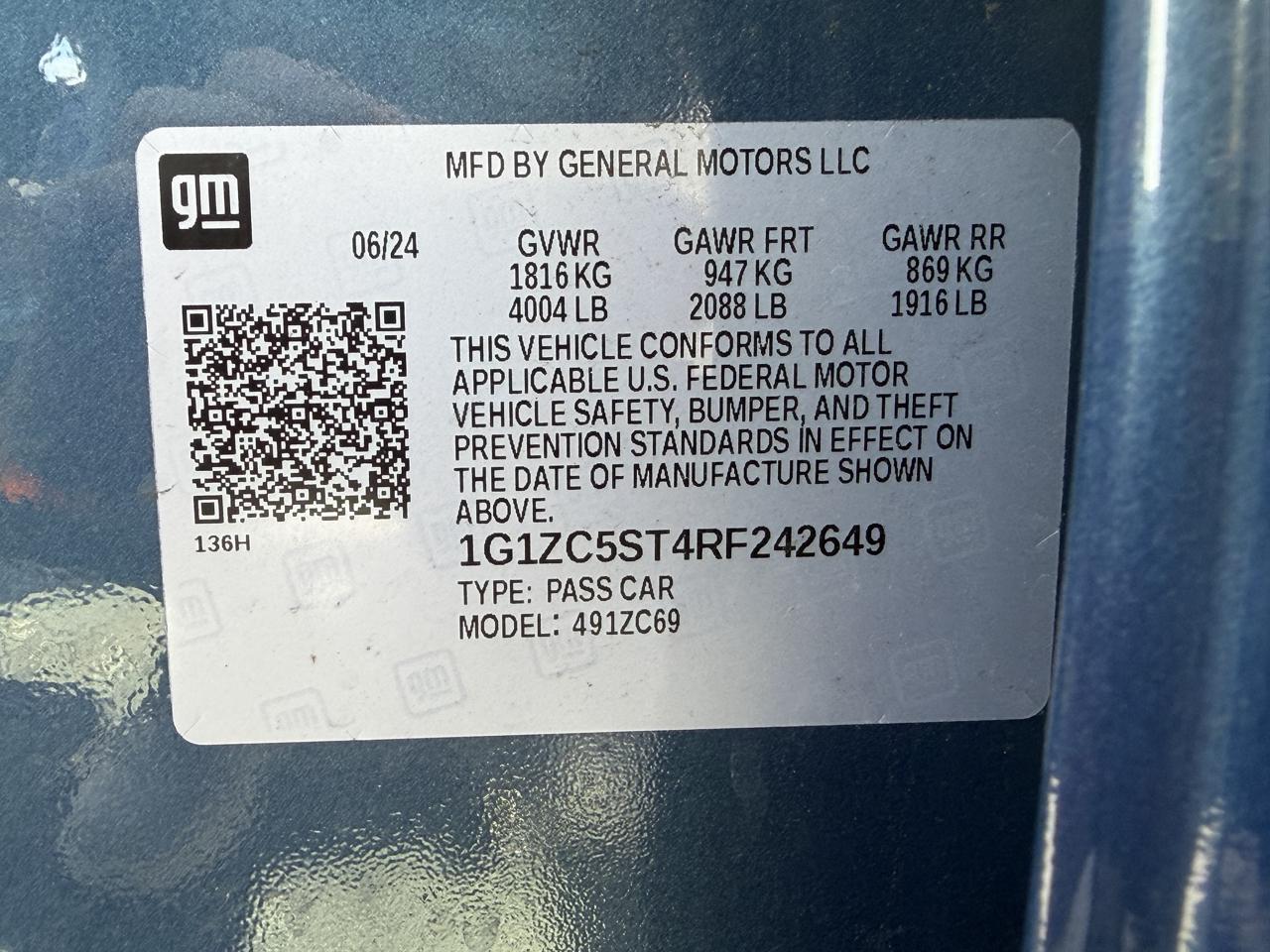 Chevrolet Malibu 4dr Sdn LS w/1FL 2024