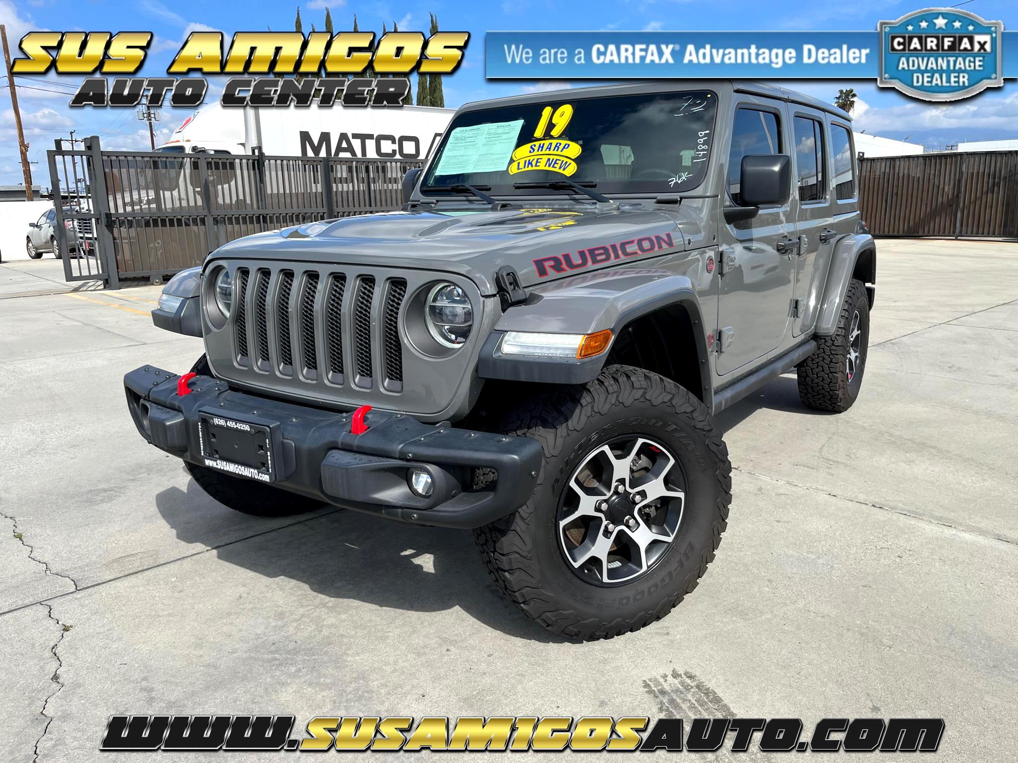 Used 2019 Jeep Wrangler Unlimited Rubicon for Sale in El Monte CA 91732 Sus  Amigos Auto Center