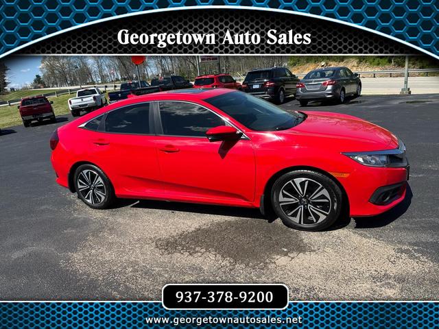 Red 2017 Honda Civic EX-L Sedan Front-Wheel Drive Automatic
