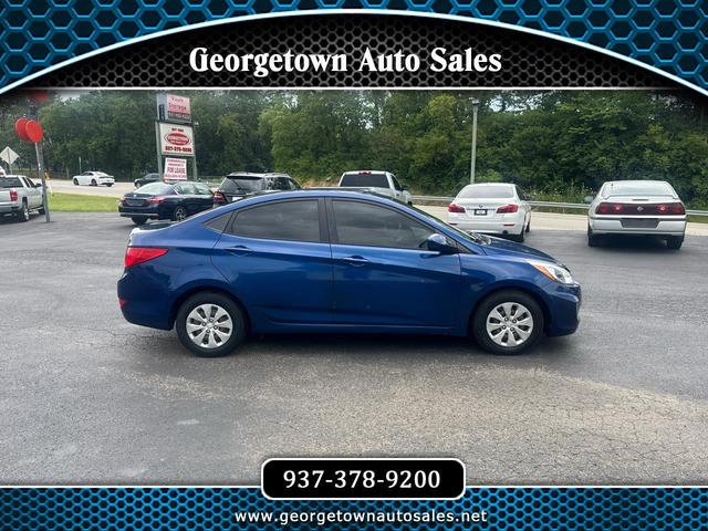 Blue 2016 Hyundai Accent Sedan Front-Wheel Drive Automatic
