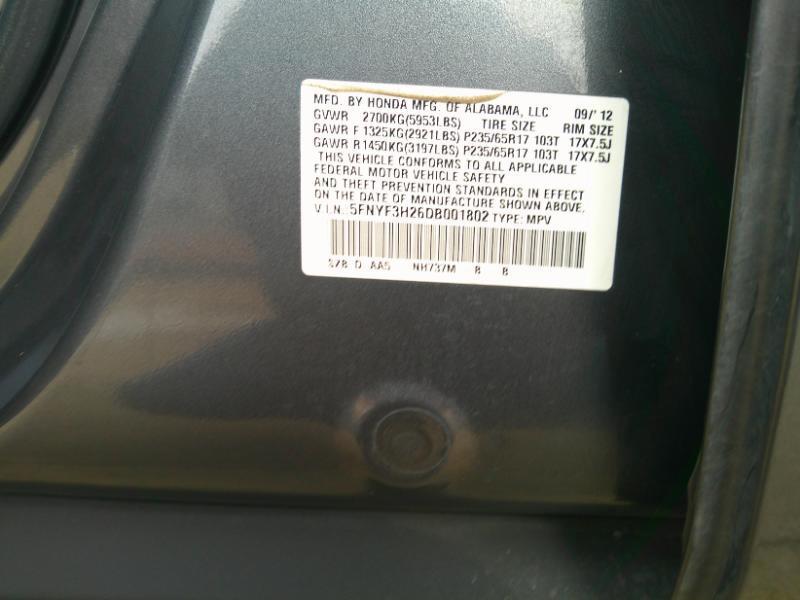 Honda Pilot LX 2WD 5-Spd AT 2013