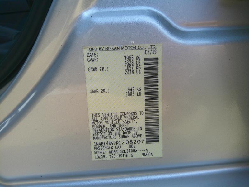 Nissan Altima 2.5 S 2019