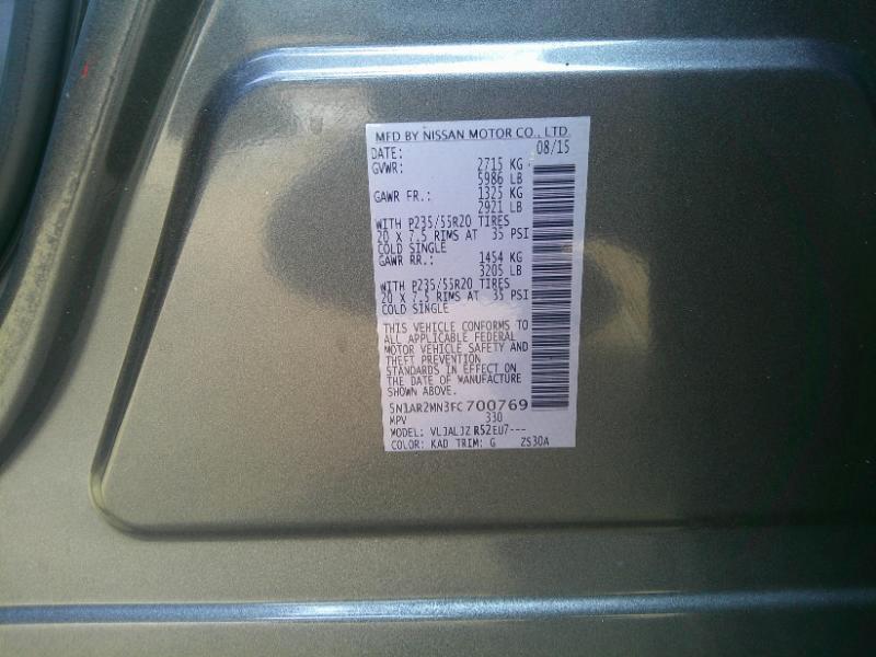 Nissan Pathfinder S 2WD 2015