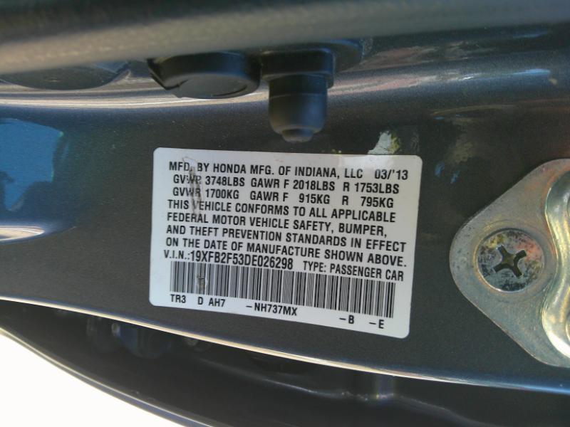 Honda Civic LX Sedan 5-Speed AT 2013