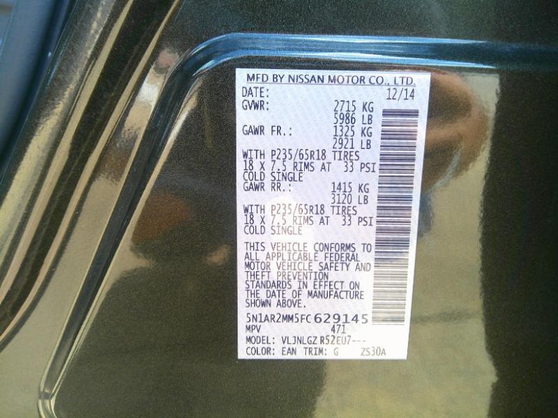 Nissan Pathfinder SL 4WD 2015