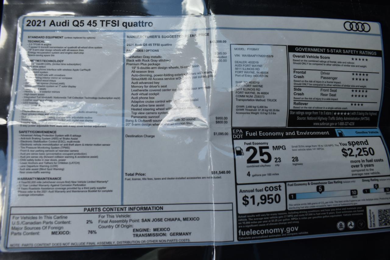 Audi Q5 Premium Plus 45 TFSI quattro 2021